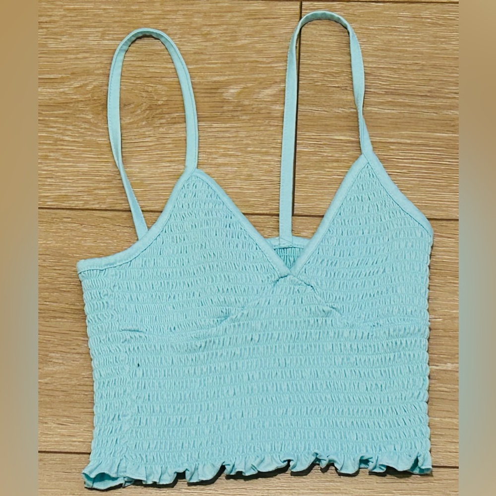 Rue 21 Junior Womens Mint Green Tube Top With Straps Crop Cropped  Sz Medium